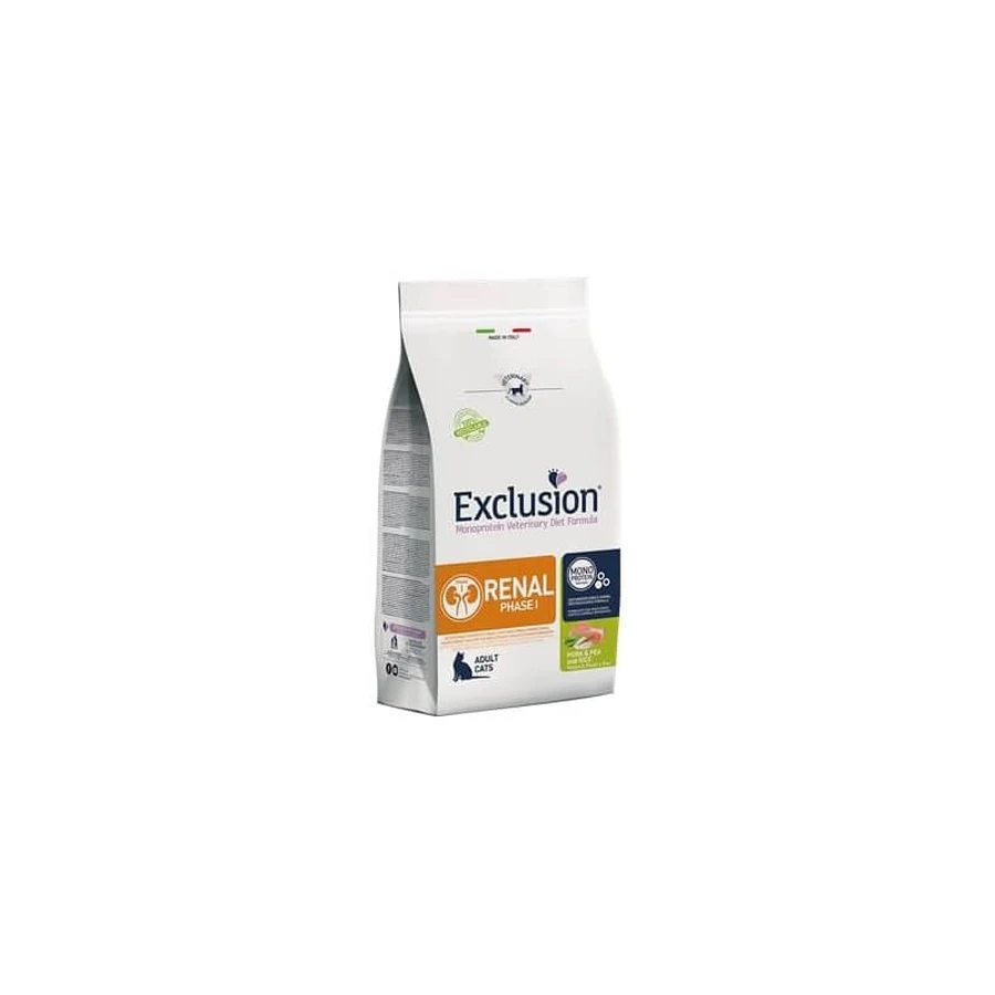 Exclusion Monoprotein Vet Diet Renalcat Pork - Alimento dietético para gatos con cálculos renales y problemas renales, 1,5 kg