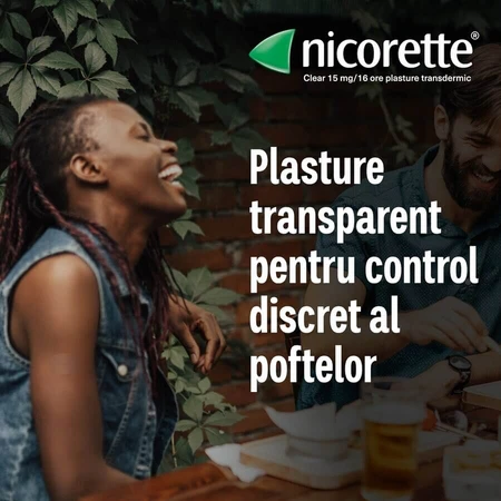 Nicorette Clear 15 mg, 2 x 7 pleisters, McNeil