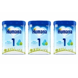 Humana 1, lapte pentru sugari de la naștere, 3x750 g