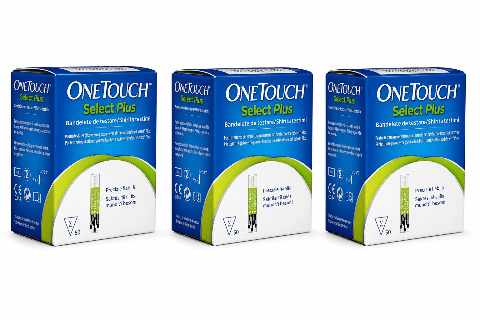 OneTouch Select Plus Blutzucker-Teststreifen, 3 x 50 Streifen, Lifescan