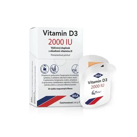 VITAMINA D3 IBSA 2000 UI 2×30 buc, supliment alimentar