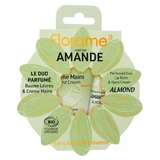 Florame Duo-ul parfumat cu migdale: balsam de buze 15 ml + cremă de mâini 30 ml, produse ecologice