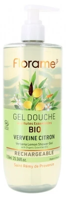 Florame Bio-Duschgel mit Zitronenverbene, nachfüllbar, 750 ml