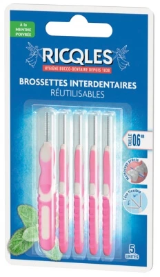 Ricqlès 5 wiederverwendbare Interdentalbürsten
