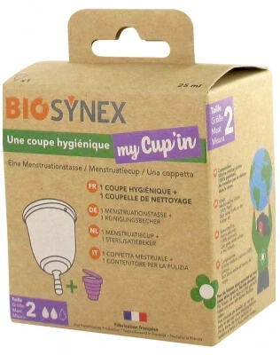 Biosynex My Cup'in Menstruationstasse, Größe 2