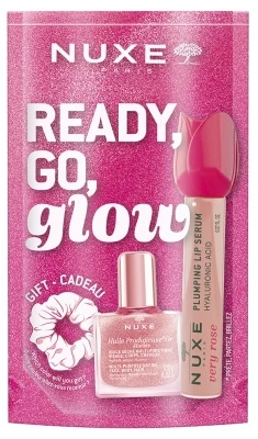 Nuxe Very Rose Lippen-Serum für mehr Fülle 8 ml + Huile Prodigieuse Or Florale 10 ml + ein kostenloses Haargummi