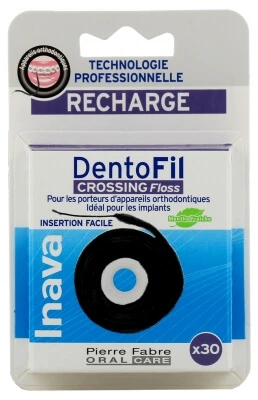 Inava Dentofil Crossing Zahnseide, Nachfüllpackung, 30 m