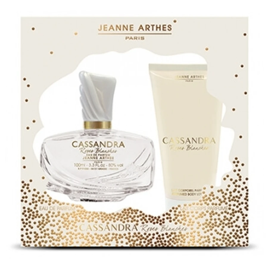 Jeanne Arthes Cassandra – Geschenkset mit weißen Rosen