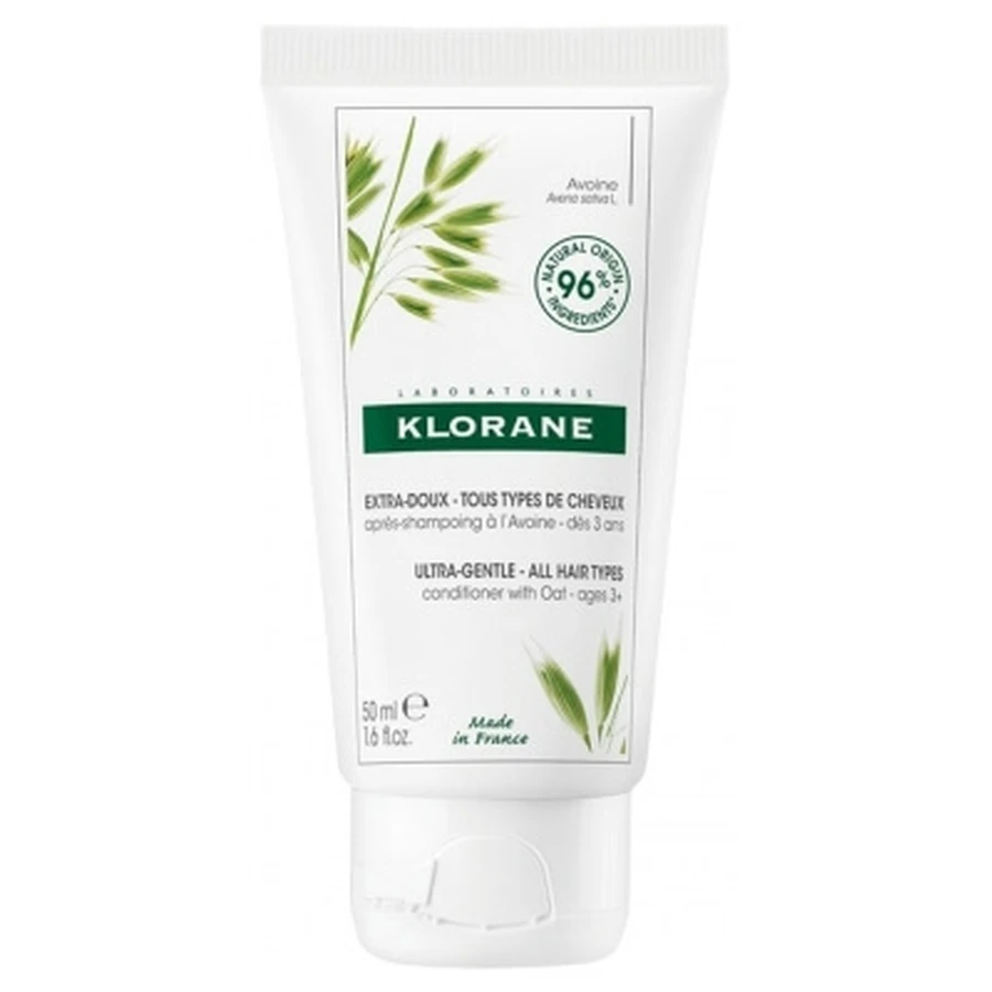 Klorane Extra-Doux - Pentru toate tipurile de păr, balsam cu ovăz, 50 ml