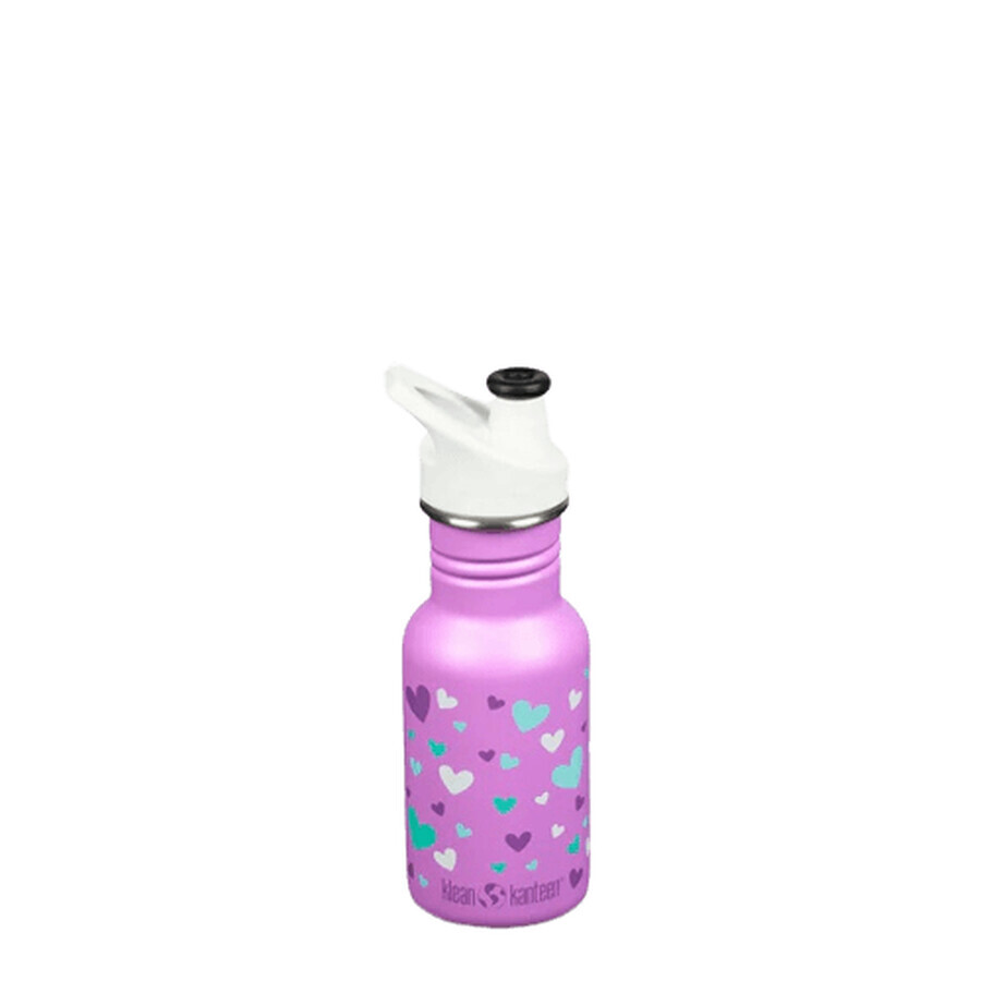 Recipient din otel inoxidabil cu capac Sport, Narrow, 355 ml, Orchid Hearts, Klean Kanteen