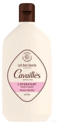 Cavaillès Bade- und Duschmilch für trockene Haut, feuchtigkeitsspendend, 400 ml