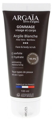 Argaïa Peeling mit weißer Tonerde für Gesicht und Körper 100 ml