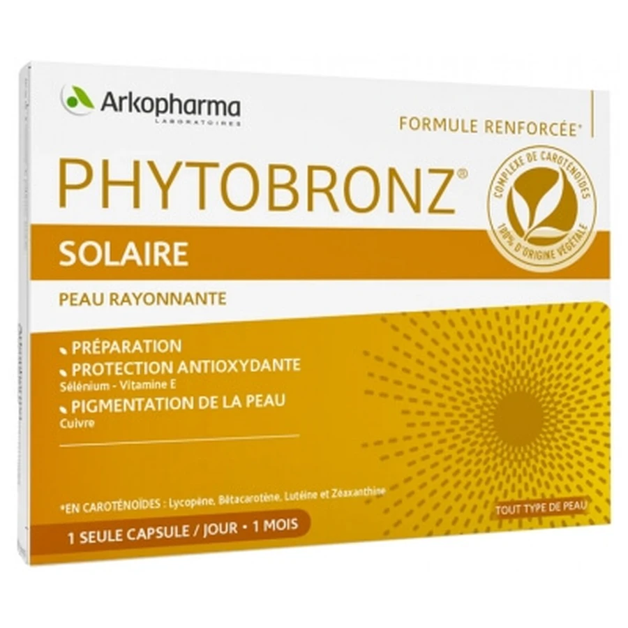 Arkopharma Phytobronz 30 kapsułek: ceny i cechy
