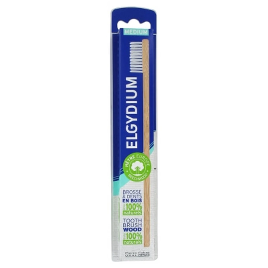Elgydium Brosse à Dents en Bois Médium