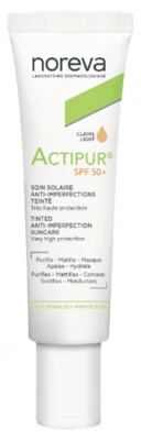 Noreva Actipur Sonnenschutz gegen Hautunreinheiten LSF 50+ Heller Farbton 30 ml