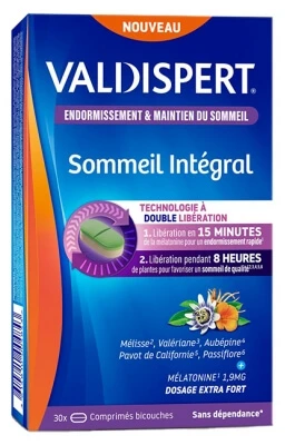 Valdispert Sommeil Intégral 30 zweischichtige Tabletten