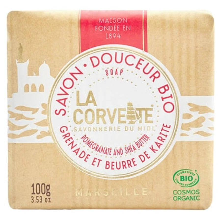 Corvette Săpun organic delicat cu rodie și unt de shea, 100 g