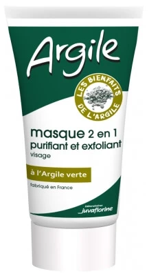 Juvaflorine 2-in-1-Maske mit grüner Tonerde zur Reinigung und zum Peeling, 70 g
