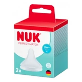 NUK Perfect Match 2 Silikon-Schnuller, M-Loch, gegen Koliken, ab 3 Monaten