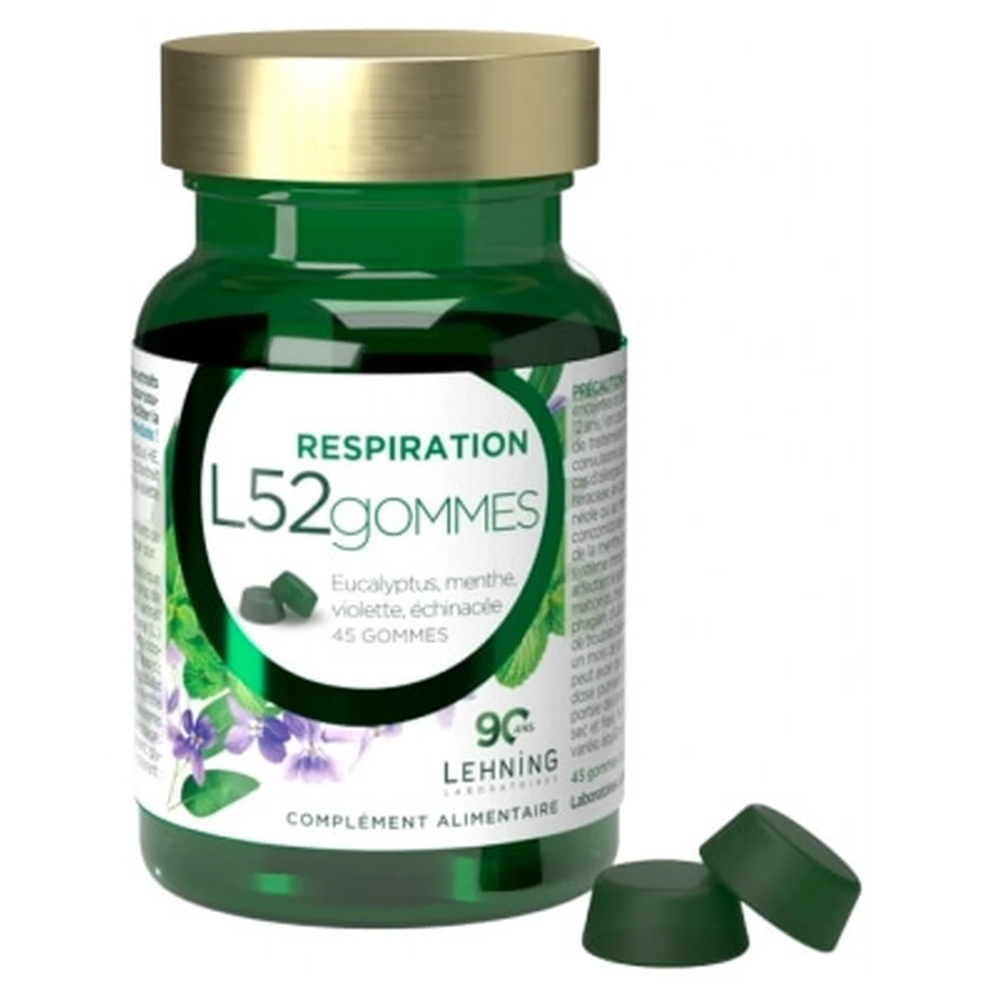 Lehning Laboratories L52 Caramelle gommose per la respirazione, 45 caramelle gommose