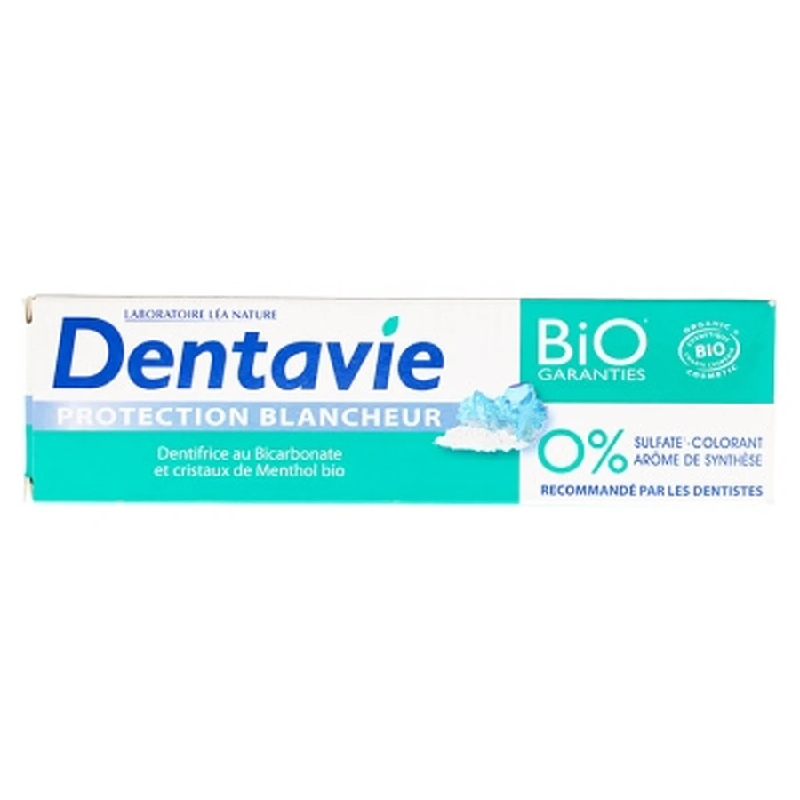 Dentavie Pastă de dinți bio pentru protecție și albire, 75 ml
