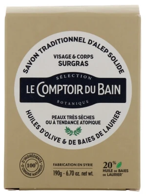Le Comptoir du Bain – Traditionelle Aleppo-Seife, 190 g