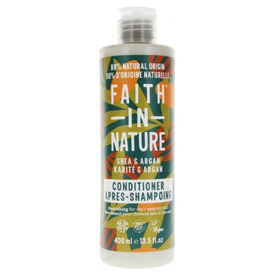 Faith In Nature Balsam cu unt de shea și ulei de argan pentru păr uscat și foarte uscat 400 ml