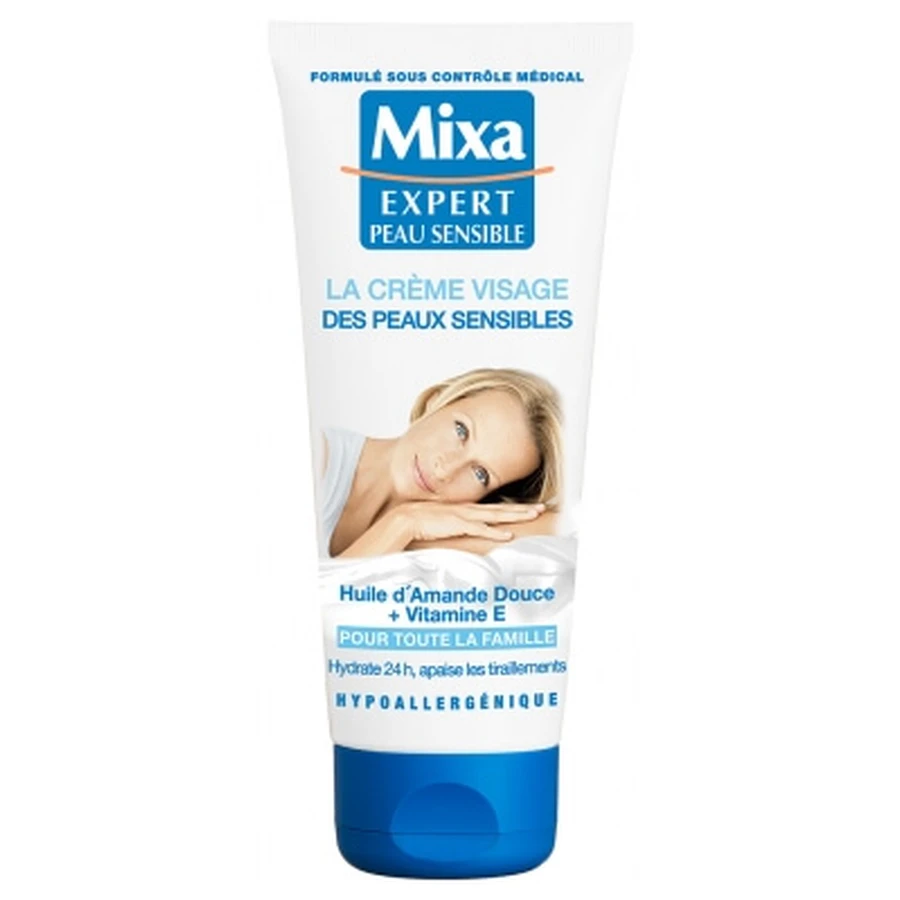 Crema facial Mixa para piel sensible, 100 ml