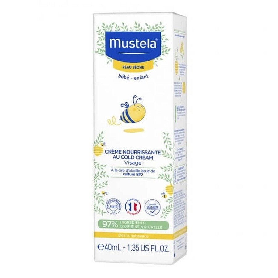 Crema nutritiva cu Cold Cream pentru ingrijirea zilnica a fetei, 40 ml, Mustela