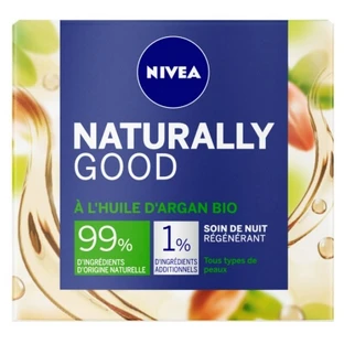 Nivea Naturally Good Cremă de noapte regenerantă cu ulei de argan 50 ml