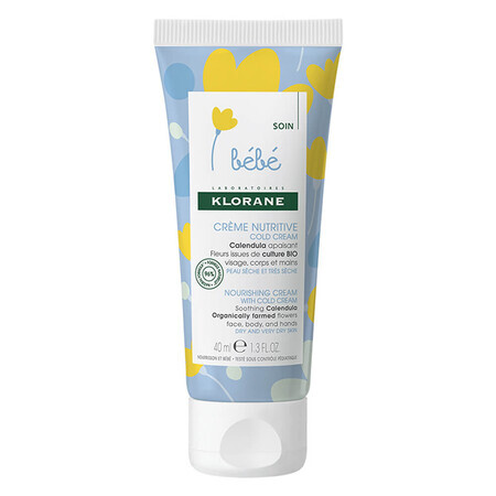 Cremă nutritivă cu Cold Cream, 40 ml, Klorane Bebe