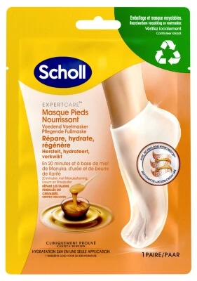 Scholl ExpertCare Pflegende Fußmaske mit Manuka-Honig, 1 Paar