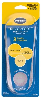 Scholl Tri-Comfort Einlegesohlen für Damen, leicht anzupassen, 1 Paar