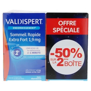 Valdispert Rapid Sleep Extra Strength 1,9 mg, confezione da 2 x 40 compresse orodispersibili