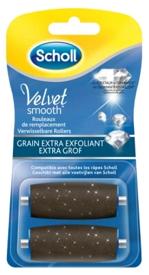 Scholl Velvet Smooth Express Pedi – extra grobe Diamantkristalle, 2 Ersatzrollen