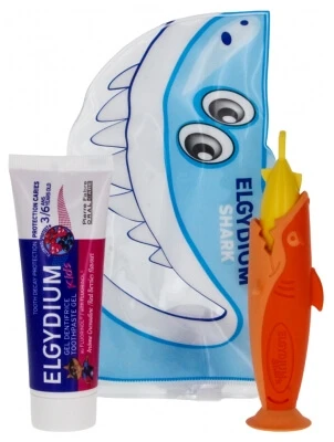 Elgydium Hai-Reiseset für Kinder von 3 bis 6 Jahren
