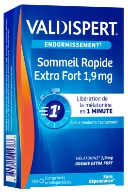 Valdispert Rapid Sleep Extra Strength 1,9 mg, 40 im Mund zerfallende Tabletten