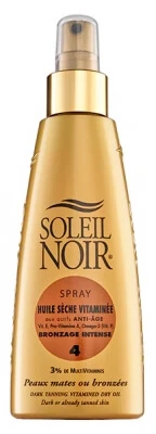 Soleil Noir Vitaminreiches Trockenöl für intensive Bräune, 4 Sprühstöße, 150 ml