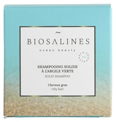 Biosalines Festes Shampoo mit grüner Tonerde, 75 g