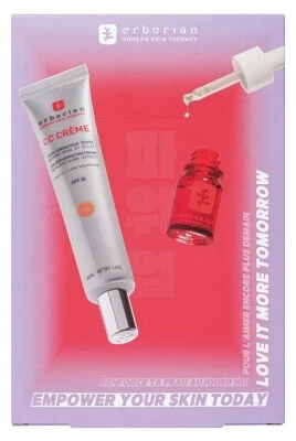 Erborian CC-Creme mit Centella LSF 30, 40 ml + Skin Therapy Multi-Perfecting Nachtöl, 10 ml