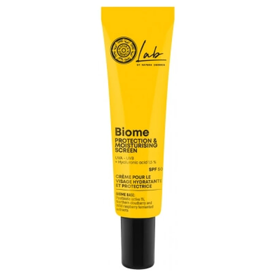 Natura Siberica Lab Biome, crema facial hidratante y protectora con SPF 50, 30 ml
