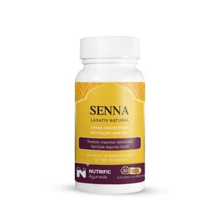 Lassativo naturale Senna, 30 capsule, Nutrific