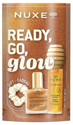 Nuxe Rêve de Miel Honig-Lippenbalsam 10 ml + Huile Prodigieuse Gold 10 ml + ein kostenloses Haargummi