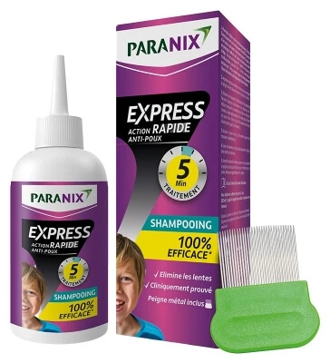 Paranix Express – 5-Minuten-Shampoo gegen Läuse mit schneller Wirkung, 200 ml