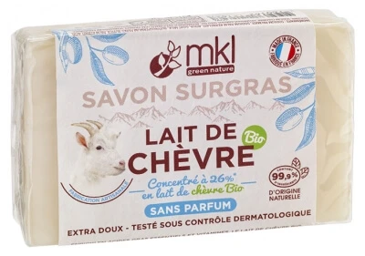 MKL Green Nature Bio-Ziegenmilch-Feuchtigkeitsseife, ohne Duftstoffe, 100 g