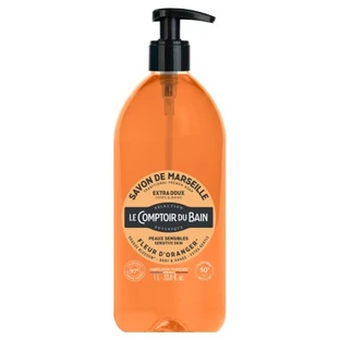 Le Comptoir du Bain Traditional Marseille Soap with Orange Blossom, 1 L