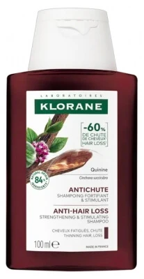 Klorane Force – Für strapaziertes Haar und gegen Haarausfall: Shampoo mit Chinin und Bio-Edelweiß, 100 ml