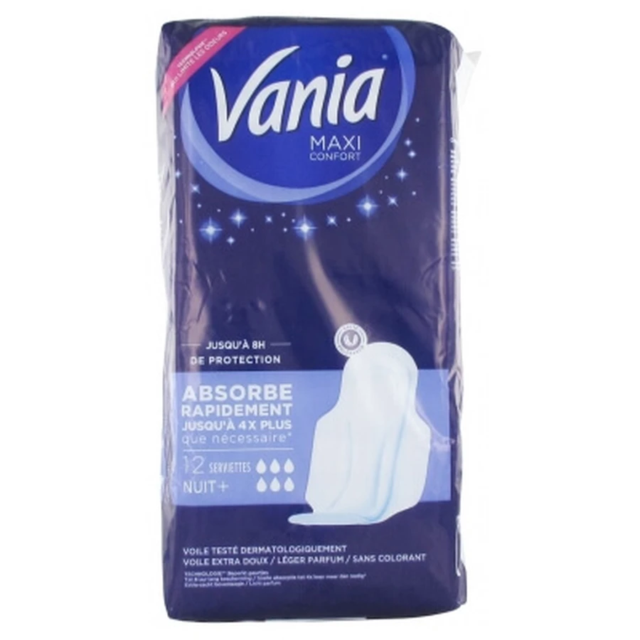 Vania Maxi Comfort Night+ 12 assorbenti