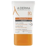 A-DERMA Protect Pocket Invisible Fluid, sehr hoher Schutz, 30 ml