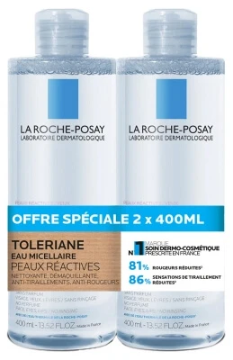 La Roche-Posay Tolériane Mizellenwasser, 2er-Pack (je 400 ml)